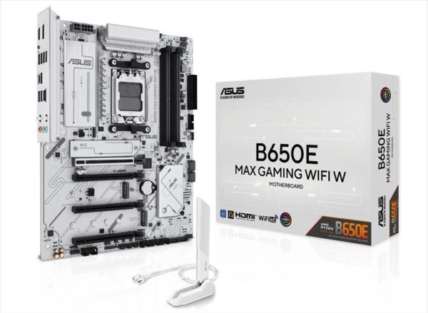 Mb am5 b650e max gaming wifi w asus 4xddr5 8000mhz (o.c), dp, hdmi, pci-ex16 5.0, 1xpci-ex4 4.0,2xpci-ex1 4.0,  3xm.2, 4xsata3, 2.5gb lan, wifi 6e, bt 5.3, 90mb1m00-m0eay0