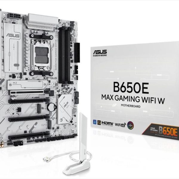 MB AM5 B650E MAX GAMING WIFI W ASUS 4xDDR5 8000Mhz (O.C), DP, HDMI, PCI-Ex16 5.0, 1xPCI-Ex4 4.0,2xPCI-Ex1 4.0,  3xM.2, 4xSATA3, 2.5Gb LAN, WIFI 6E, BT 5.3, 90MB1M00-M0EAY0