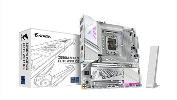Mb 1851 z890m aorus elite wifi7 ice gigabyte, 4xddr5 9200mhz(oc), pciex16 5.0, pciex4 4.0, 3xm.2, 4xsataiii, dp, hdmi, 2.5gbe lan, wifi 7, bt 5.4