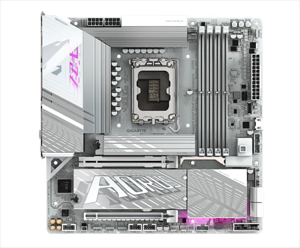 MB 1851 Z890M AORUS ELITE WIFI7 ICE GIGABYTE, 4xDDR5 9200MHz(OC), PCIex16 5.0, PCIex4 4.0, 3xM.2, 4xSATAIII, DP, HDMI, 2.5GbE LAN, WIFI 7, BT 5.4 - Image 2