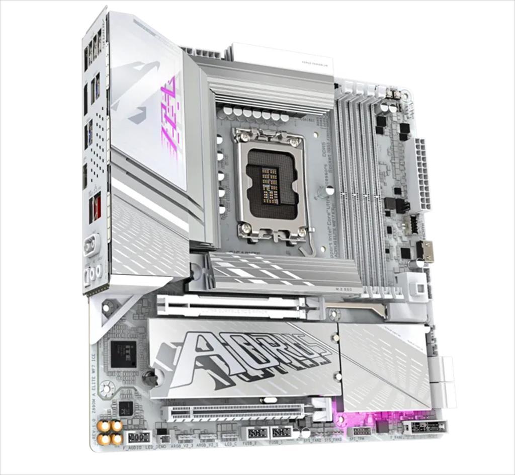 MB 1851 Z890M AORUS ELITE WIFI7 ICE GIGABYTE, 4xDDR5 9200MHz(OC), PCIex16 5.0, PCIex4 4.0, 3xM.2, 4xSATAIII, DP, HDMI, 2.5GbE LAN, WIFI 7, BT 5.4 - Image 3
