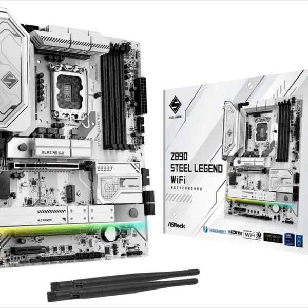 MB 1851 Z890 STEEL LEGEND WIFI ASROCK, 4xDDR5 9466MHz, PCIex16 5.0, 2xPCIex4 4.0, 4xM.2 , 4xSATAIII, HDMI, 2xThunderbolt 4, 2.5G LAN, Wi-Fi 7, BT 5.4, 90-MXBPF0-A0UAYZ