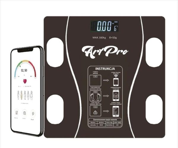 Ce smart mi scale extralink, led display, bluetooth, black