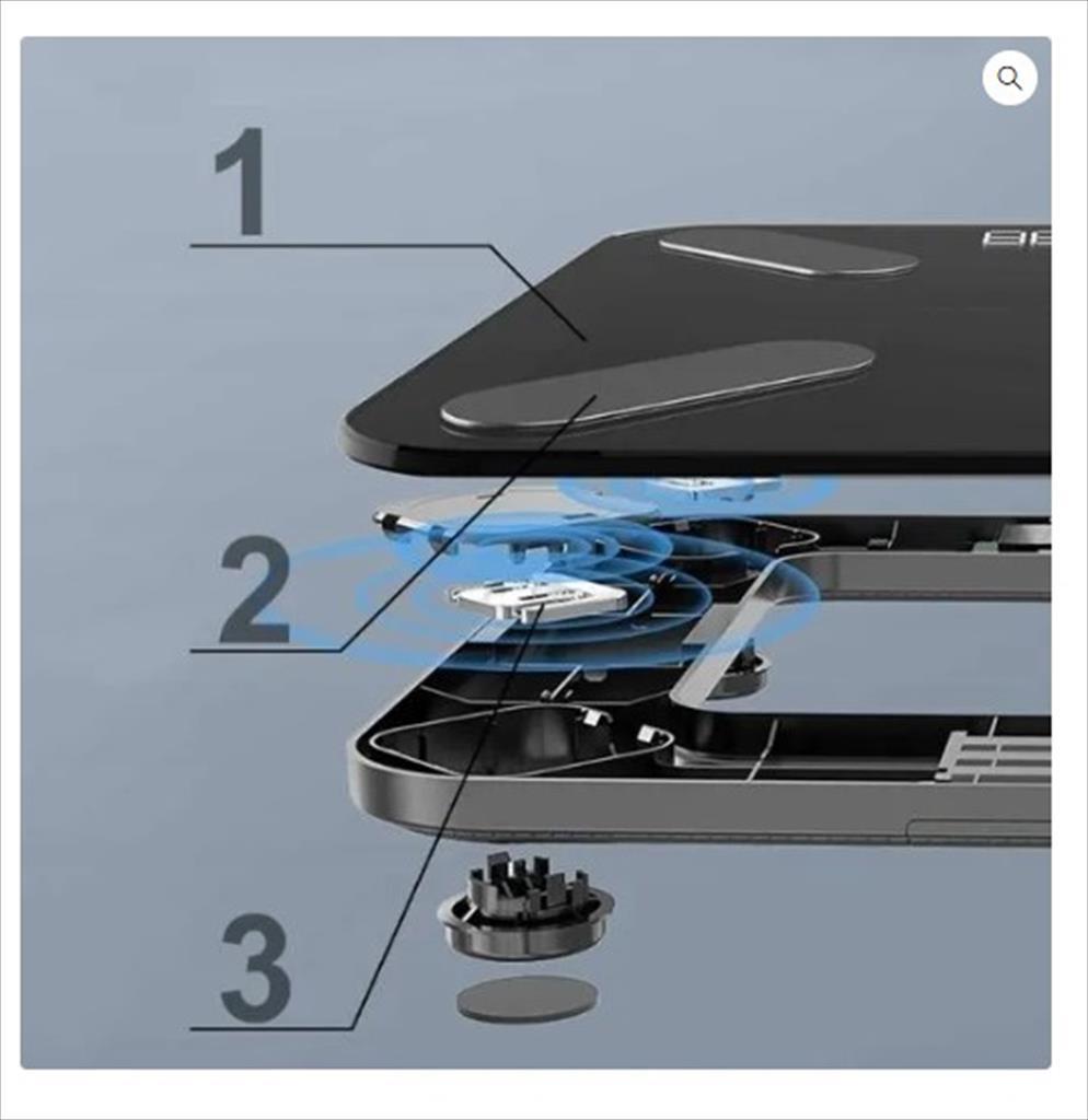 CE SMART MI SCALE EXTRALINK, LED Display, Bluetooth, Black - Image 2