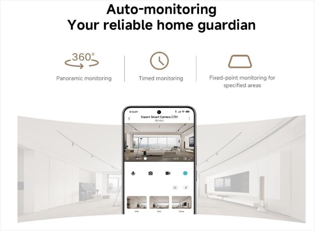 CAMERA XIAOMI MI HOME C701 360°,4K Ultra HD (3840x2160),WIFI6 - Image 3