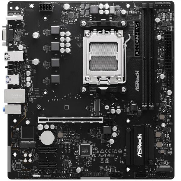 MB AM5 A620AM-HVS ASROCK, 2xDDR5 6800Mhz, 1xPCIex16 4.0, 2xPCIex1, 2x M.2, HDMI, VGA, 2xSATAIII, 90-MXBSR0-A0UAYZMB AM5 A620AM-HVS ASROCK, 2xDDR5 6800Mhz, 1xPCIex16 4.0, 2xPCIex1, 2x M.2, HDMI, VGA, 2xSATAIII, 90-MXBSR0-A0UAYZ