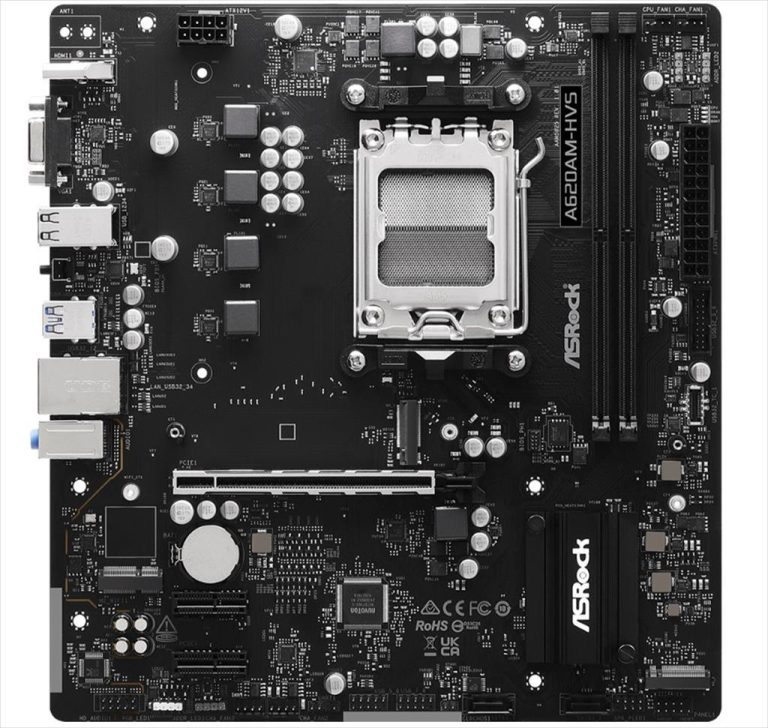 MB AM5 A620AM-HVS ASROCK, 2xDDR5 6800Mhz, 1xPCIex16 4.0, 2xPCIex1, 2x M.2, HDMI, VGA, 2xSATAIII, 90-MXBSR0-A0UAYZMB AM5 A620AM-HVS ASROCK, 2xDDR5 6800Mhz, 1xPCIex16 4.0, 2xPCIex1, 2x M.2, HDMI, VGA, 2xSATAIII, 90-MXBSR0-A0UAYZ