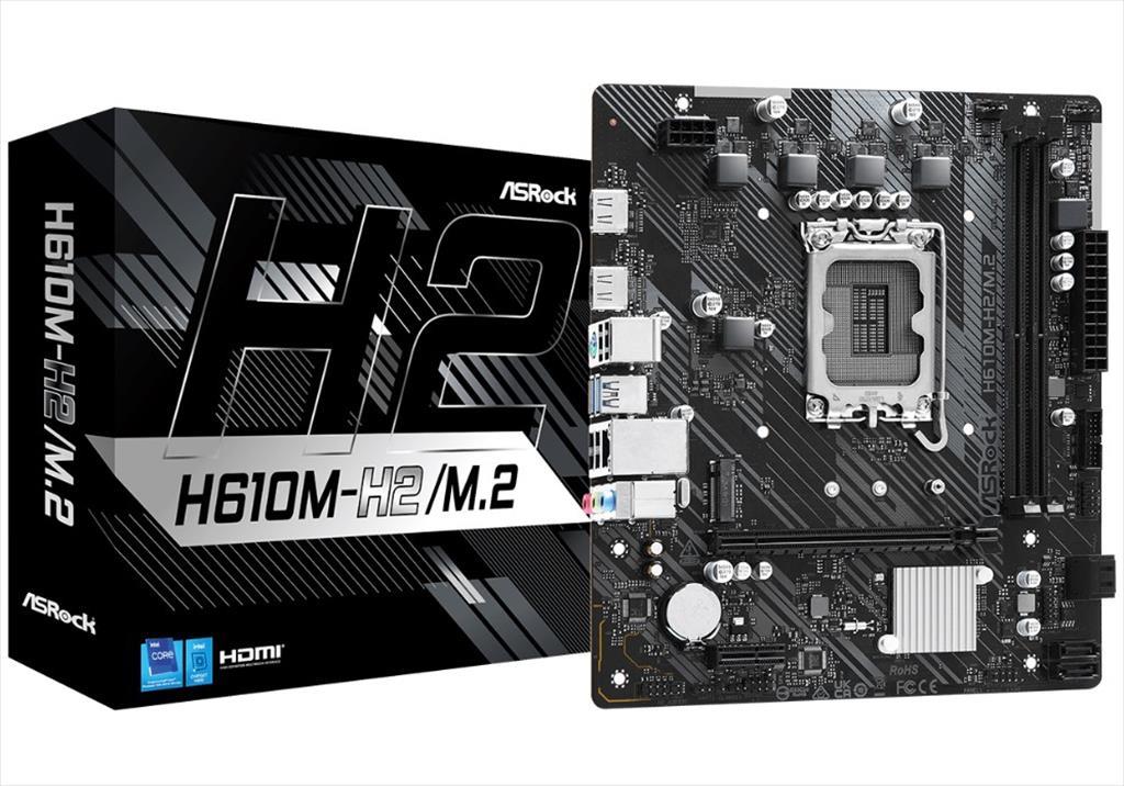 MB 1700 H610M-H2/M.2 ASROCK, 2xDDR4 3200MHz, M.2, 2x HDMI, PCIex16, PCIex1, 4xSATAIII, 2xUSB3.2Gen1, 4xUSB2.0, 90-MXBP70-A0UAYZ