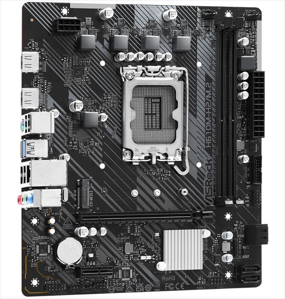 MB 1700 H610M-H2/M.2 ASROCK, 2xDDR4 3200MHz, M.2, 2x HDMI, PCIex16, PCIex1, 4xSATAIII, 2xUSB3.2Gen1, 4xUSB2.0, 90-MXBP70-A0UAYZ - Image 3