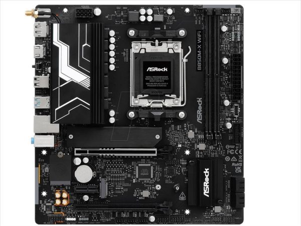 Mb am5 b850m-x wifi r2.0 asrock 2xddr5 8200mhz (o.c), hdmi, dp,  pci-ex16 5.0, 1xpci-ex4 4.0, 1xpci-ex1 4.0, 2x m.2 , 4xsataiii, 2.5g lan, wifi6e, bt 5.2, 90-mxbsh0-a0uayz