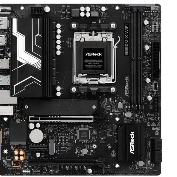 MB AM5 B850M-X Wifi R2.0 ASROCK 2xDDR5 8200Mhz (O.C), HDMI, DP,  PCI-Ex16 5.0, 1xPCI-Ex4 4.0, 1xPCI-Ex1 4.0, 2x M.2 , 4xSATAIII, 2.5G LAN, WIFI6E, BT 5.2, 90-MXBSH0-A0UAYZ