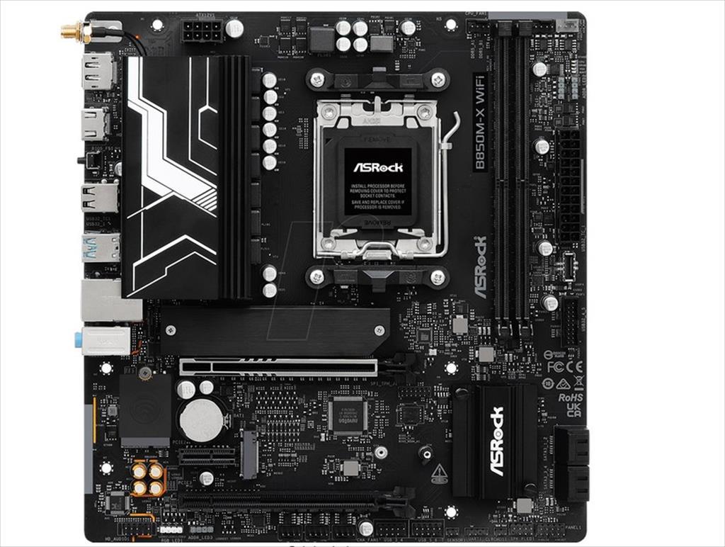 MB AM5 B850M-X Wifi R2.0 ASROCK 2xDDR5 8200Mhz (O.C), HDMI, DP, PCI-Ex16 5.0, 1xPCI-Ex4 4.0, 1xPCI-Ex1 4.0, 2x M.2 , 4xSATAIII, 2.5G LAN, WIFI6E, BT 5.2, 90-MXBSH0-A0UAYZ