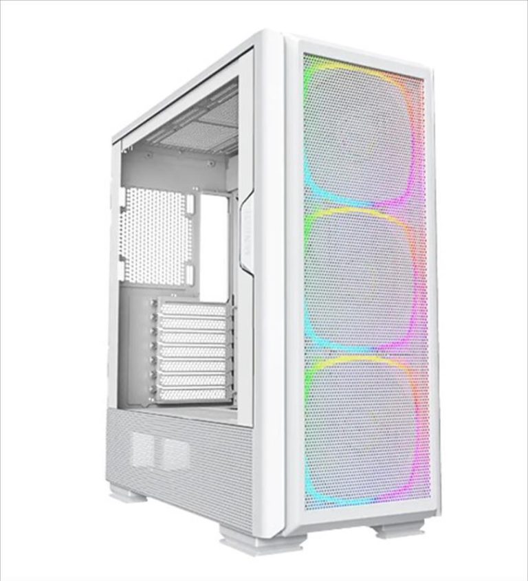 CASE MONTECH ATX SKY TWO GX ARGB w/Tempered glass, 3x140mm ARGB AX140 PWM fans, White, SKYTWOGXW