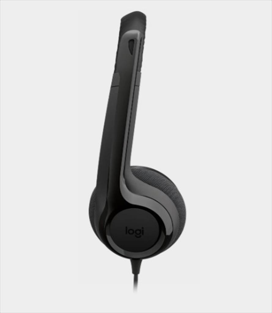 HEADPHONES LOGITECH H390 USB TYPE-C Black w/Microphone 981-001576 - Image 3