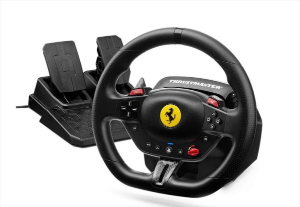 Game wheel thrustmaster t98 ferrari 296 gtb, w/pedals (ps4/ps5/pc),4160880
