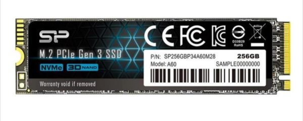 SSD M.2 256GB SILICON POWER A60 NVMe Gen3 2100MB/s/1200MB/s, SP256GBP34A60M28