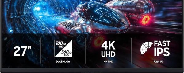 MONITOR 27" SAMSUNG ODYSSEY G7 G70F DUAL MODE (3840x2160/180Hz) (1920x1080/360Hz) , DP , 2xHDMI, 16:9 Fast IPS, G-SYNC Compatible, Black, LS27FG702EUXEN