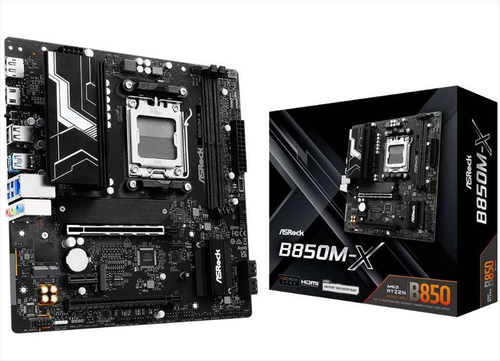 MB AM5 B850M-X ASROCK 2xDDR5 8200Mhz (O.C), HDMI, DP, PCI-Ex16 4.0, 1xPCI-Ex4 4.0, 1xPCI-Ex1 4.0, 2x M.2 , 4xSATAIII, 2.5G LAN
