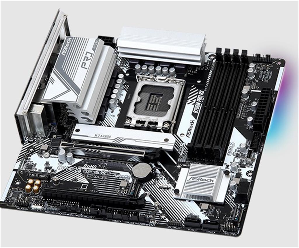 MB 1700 B760M PRO RS ASROCK DDR5, 4xDDR5 7200MHz(OC), 3xM.2, HDMI, DP, PCIex16 5.0, PCIex4 3.0, 4xSATAIII,2.5Gb LAN - Image 2