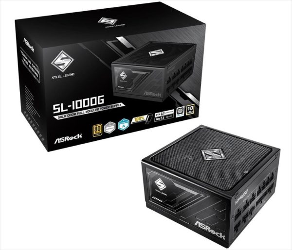 Psu 1000w asrock steel legend 80+ gold atx 3.1& pcie5.1, full modular, sl-1000g