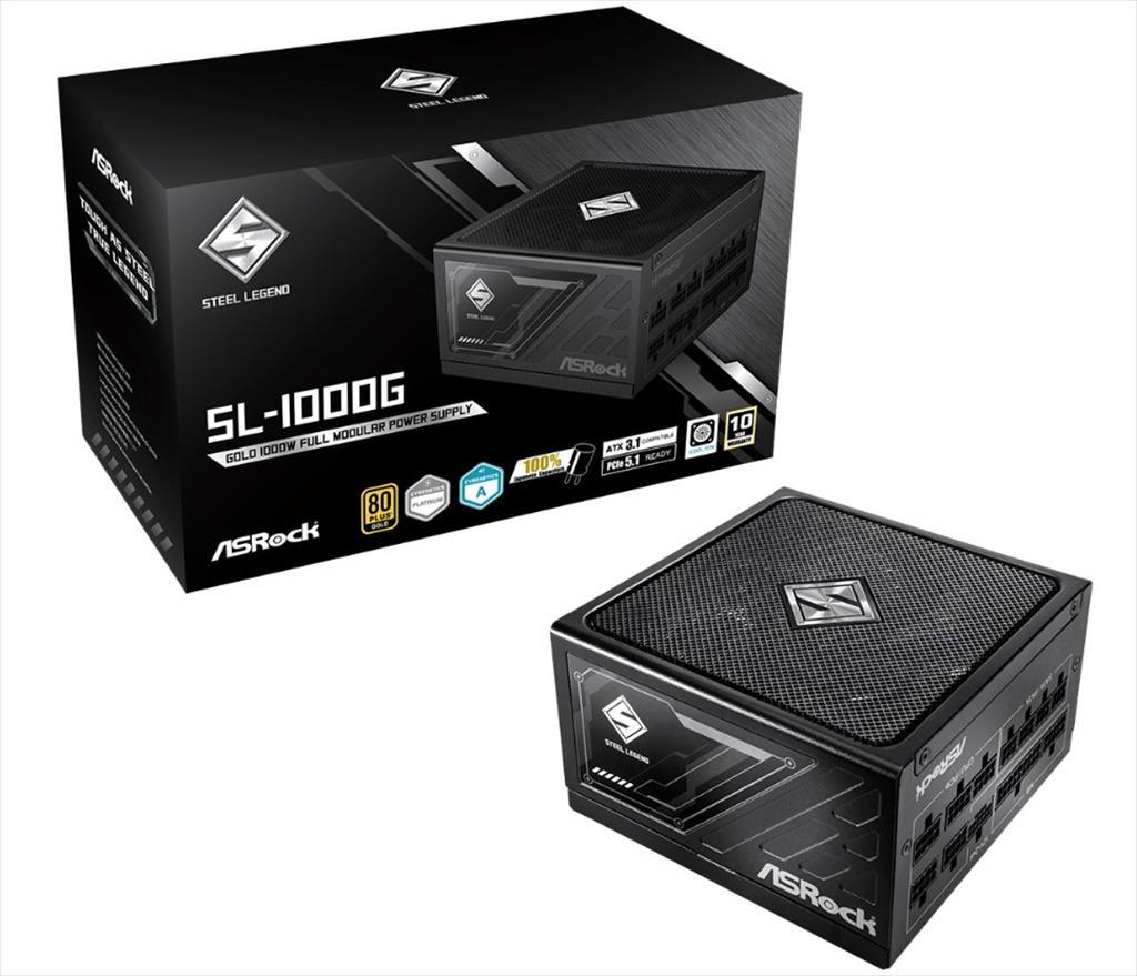 PSU 1000W ASROCK Steel Legend 80+ GOLD ATX 3.1& PCIe5.1, FULL MODULAR, SL-1000G