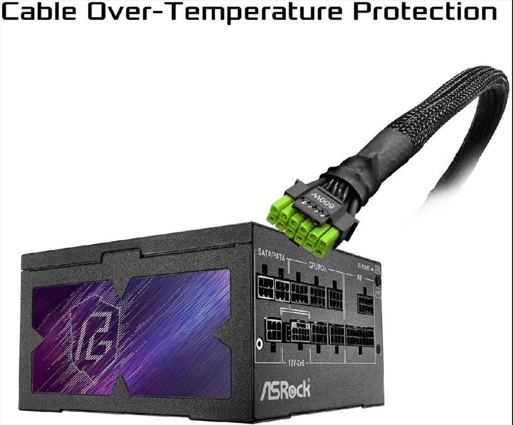 PSU 1000W ASROCK Phantom Gaming 80+ GOLD ATX 3.1& PCIe5.1,FULL-MODULAR, PG-1000G - Image 3