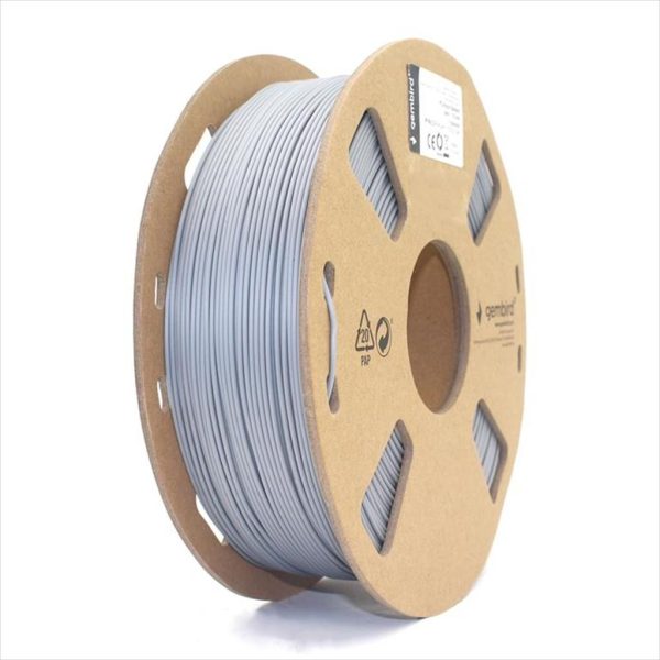 FILAMENT FOR 3D PRINTER PLA PLUS 1,75mm 1kg GEMBIRD Grey, 3DP-PLA+1.75-02-GR