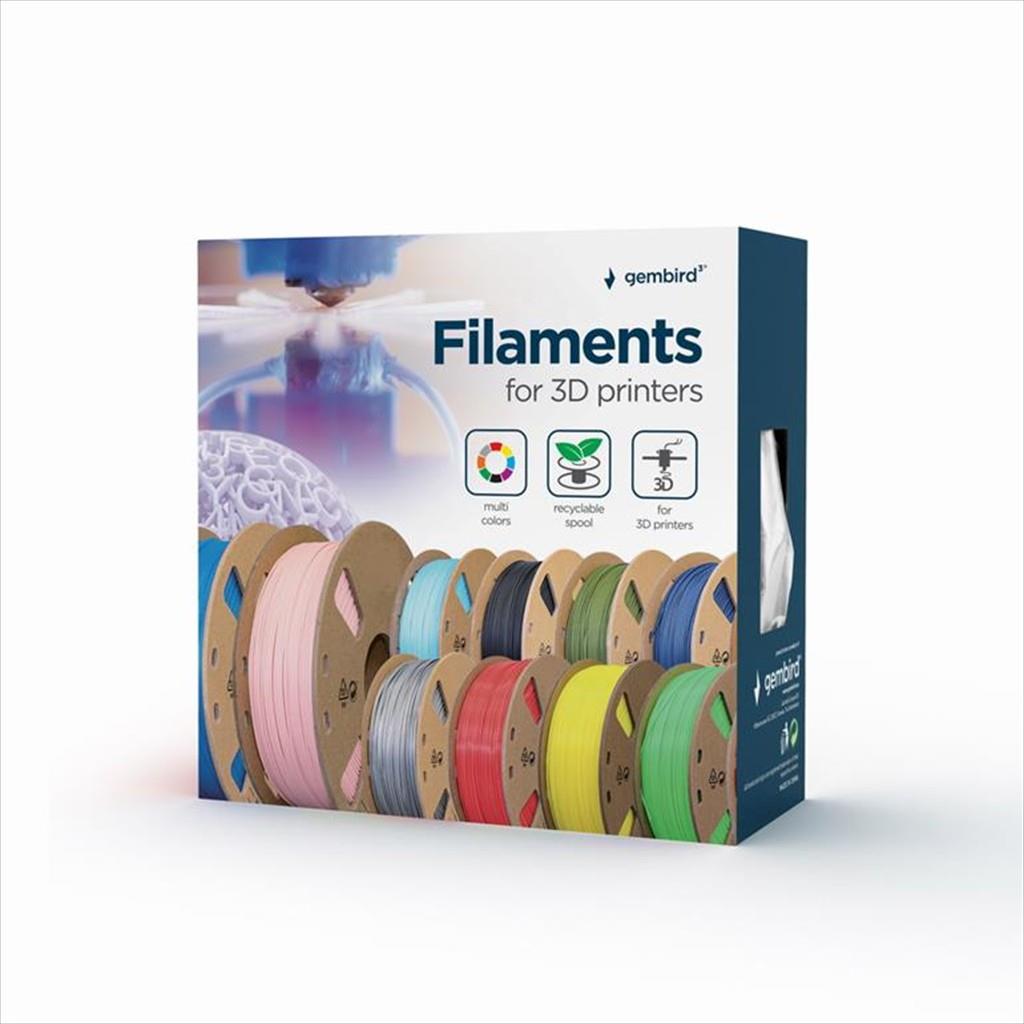 FILAMENT FOR 3D PRINTER PLA PLUS 1,75mm 1kg GEMBIRD Grey, 3DP-PLA+1.75-02-GR - Image 2