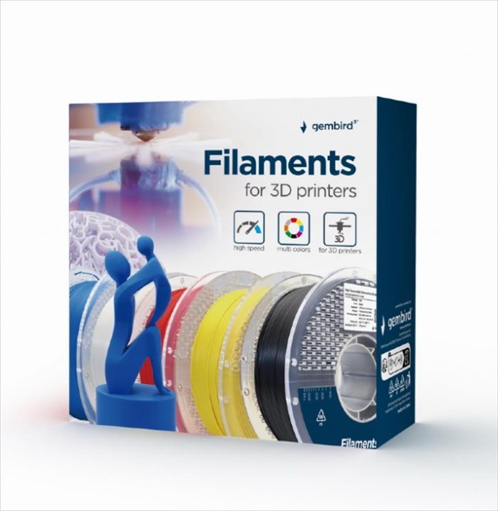 FILAMENT FOR 3D PRINTER PLA EXTRA FLEXIBLE 1,75mm 1kg GEMBIRD Black, 3DP-PLA-FL2-01-BK - Image 2
