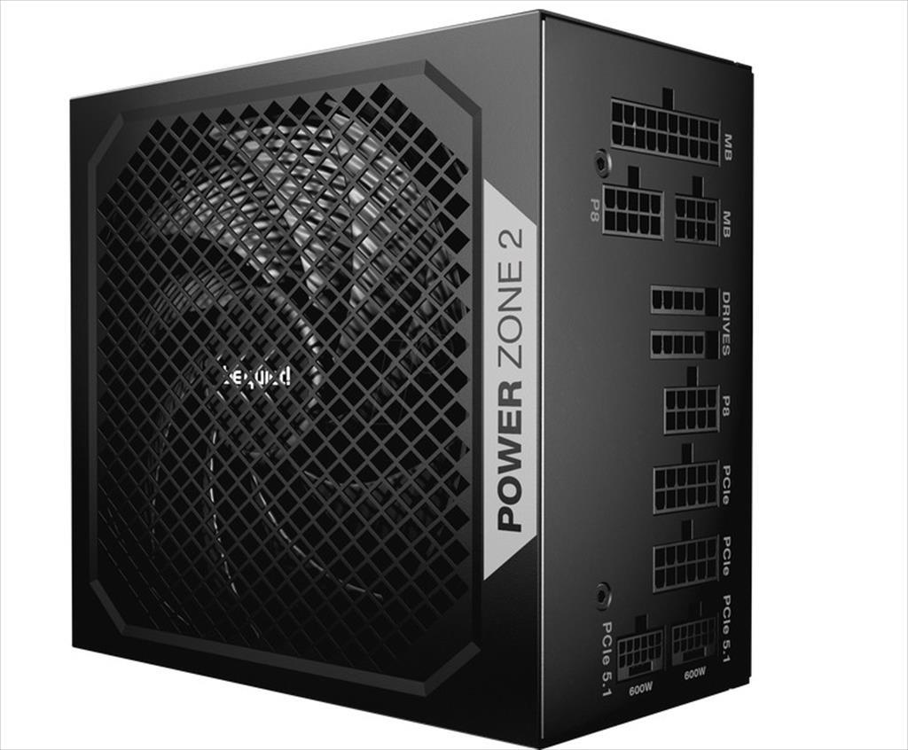 PSU 1200W BE QUIET! POWER ZONE 2 80 Plus PLATINUM FULL MODULAR, w/ 90° angled 12V-2x6, BP030EU