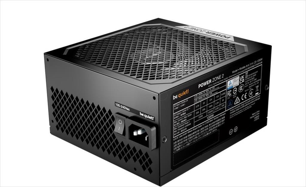 PSU 1200W BE QUIET! POWER ZONE 2 80 Plus PLATINUM FULL MODULAR, w/ 90° angled 12V-2x6, BP030EU - Image 2