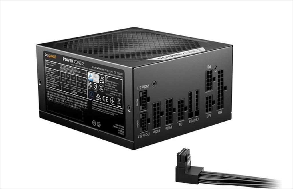 PSU 1200W BE QUIET! POWER ZONE 2 80 Plus PLATINUM FULL MODULAR, w/ 90° angled 12V-2x6, BP030EU - Image 3