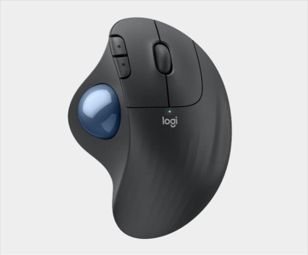 Mouse wireless logitech ergo m575s trackball graphite bolt+blue ball, w/bluetooth 910-007029