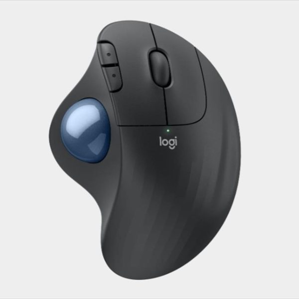 MOUSE WIRELESS LOGITECH ERGO M575S TRACKBALL Graphite Bolt+Blue ball, w/bluetooth 910-007029
