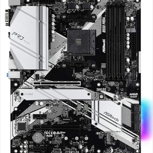 MB AM4 B550 PRO4 ASROCK 4xDDR4 4733+MHZ (OC), HDMI, VGA, 1xPCIex16 4.0, 1xPCIex16 3.0, 2xPCIex1 2xM.2, 6xSATAIII, 8xUSB 3.2Gen1, 7.1