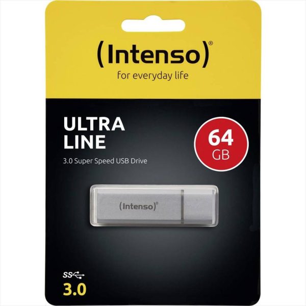 USB Flash Drive 3.2 Gen1 64GB INTENSO ULTRA LINE, Silver, 3531490