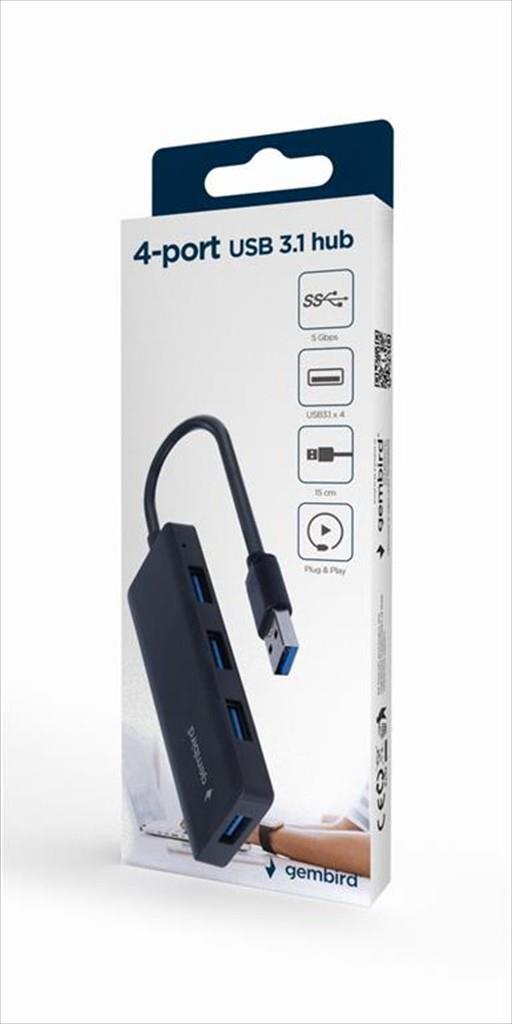 USB HUB 3.2 4PORT GEMBIRD (Gen.1), UHB-U3P4-03 - Image 2