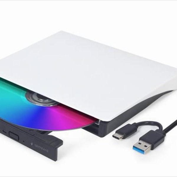 OD EXTERNAL DVD RW GEMBIRD DVD-USB-031-BW, White (USB 3.0+Type-C)