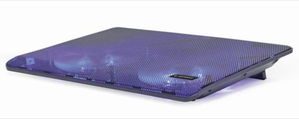 NOTEBOOK STAND COOLER GEMBIRD 15.6", 2x fans, Blue LED, USB, NBS-2F15-05