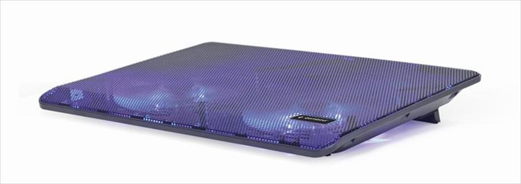 NOTEBOOK STAND COOLER GEMBIRD 15.6", 2x fans, Blue LED, USB, NBS-2F15-05