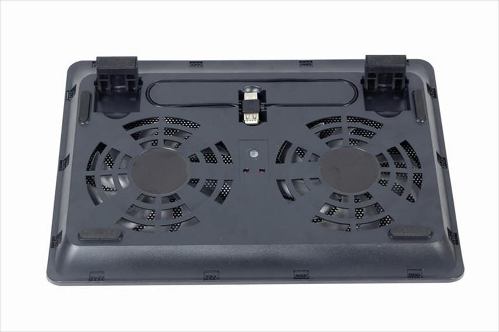 NOTEBOOK STAND COOLER GEMBIRD 15.6", 2x fans, Blue LED, USB, NBS-2F15-05 - Image 4