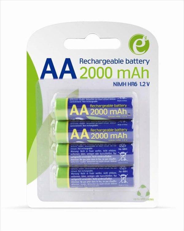 Battery gembird rechargeable, 4xaa hr6, 2000mah, eg-ba-aa20r4-01