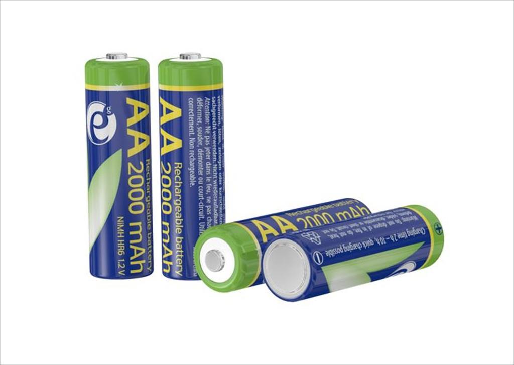 Battery GEMBIRD RECHARGEABLE, 4xAA HR6, 2000mAh, EG-BA-AA20R4-01 - Image 2