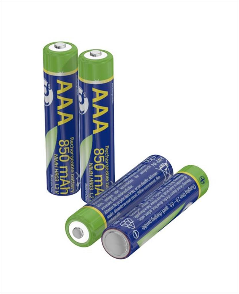 Battery GEMBIRD RECHARGEABLE, 4xAAA HR03, 850mAh, EG-BA-AAA8R4-01 - Image 2