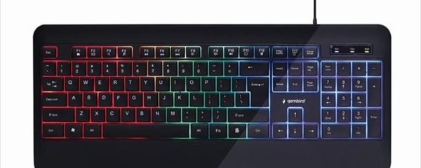 KEYBOARD WIRED USB GEMBIRD "rainbow" style LED backlight, KB-UML-03