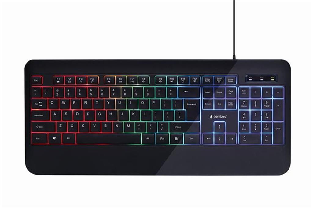 KEYBOARD WIRED USB GEMBIRD "rainbow" style LED backlight, KB-UML-03 - Image 2