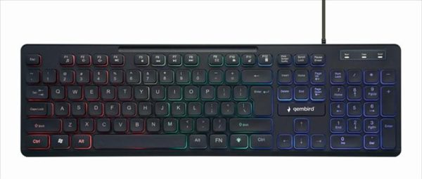 Keyboard wired usb gembird led backlight, kb-uml-02
