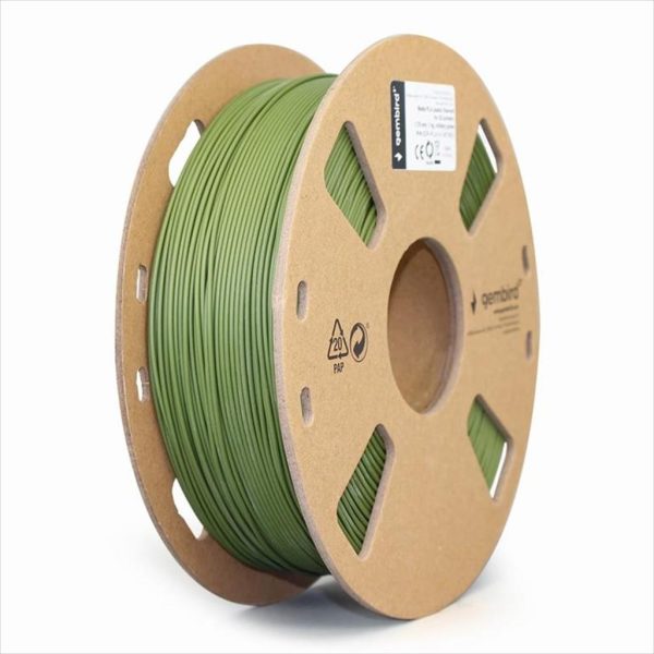 FILAMENT FOR 3D PRINTER MATTE PLA 1,75mm 1kg GEMBIRD Military green, 3DP-PLA-01-MTMG