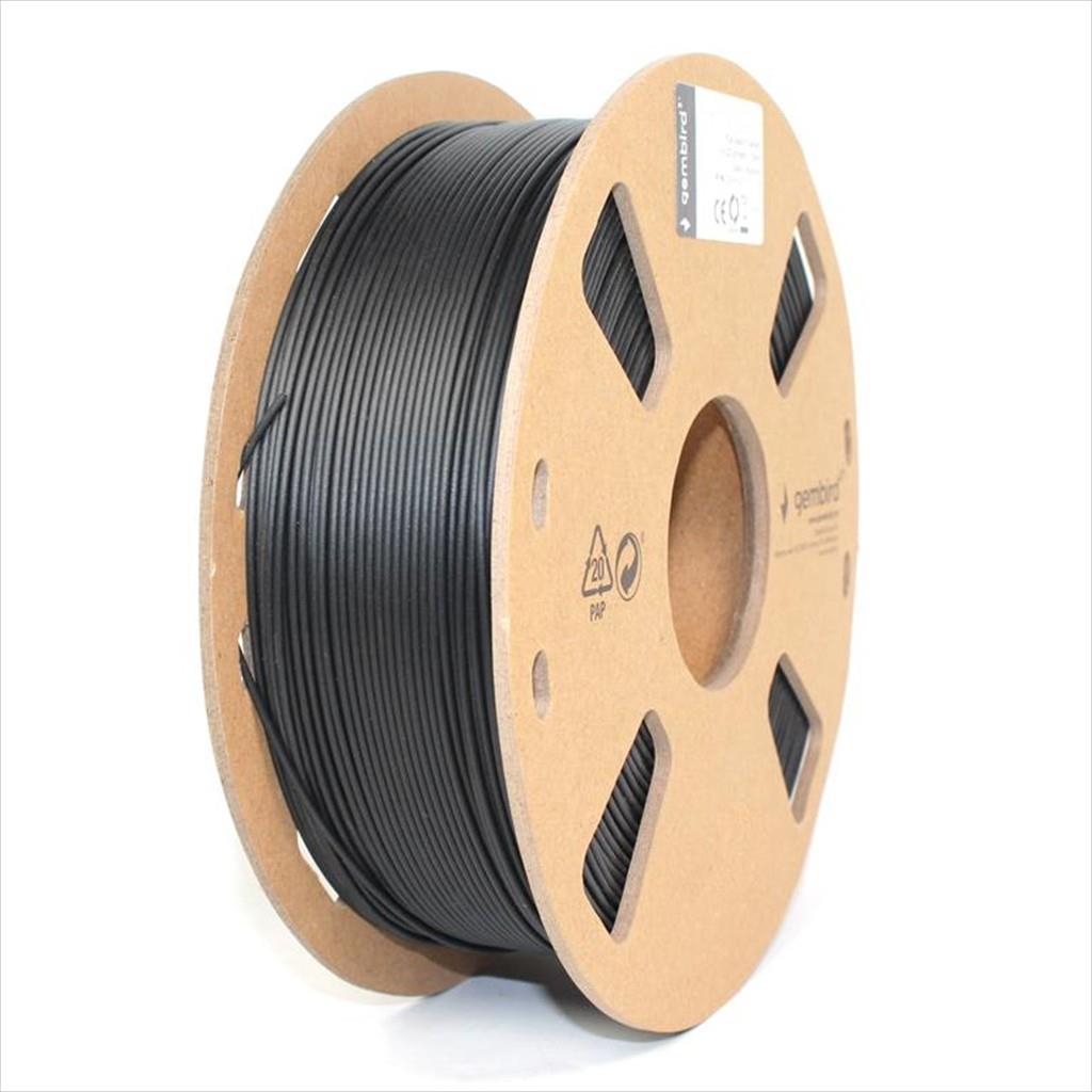 FILAMENT FOR 3D PRINTER PLA 1,75mm 1kg GEMBIRD Black, 3DP-PLA1.75-01-BK