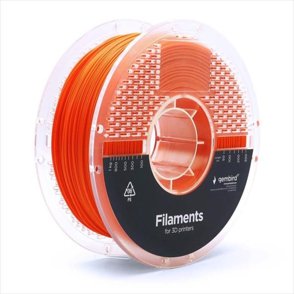 FILAMENT FOR 3D PRINTER PLA EXTRA FLEXIBLE 1,75mm 1kg GEMBIRD Orange, 3DP-PLA-FL2-01-O